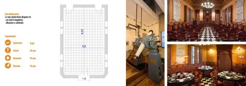 Plano de la Sala modernista