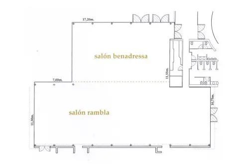 Plano del saln principal